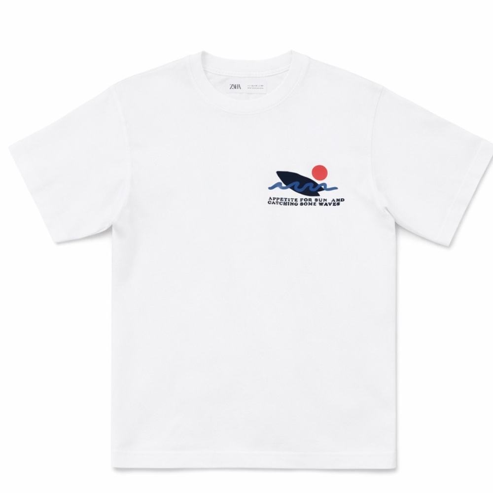 Zara Appetite For Sun Cotton T-Shirt